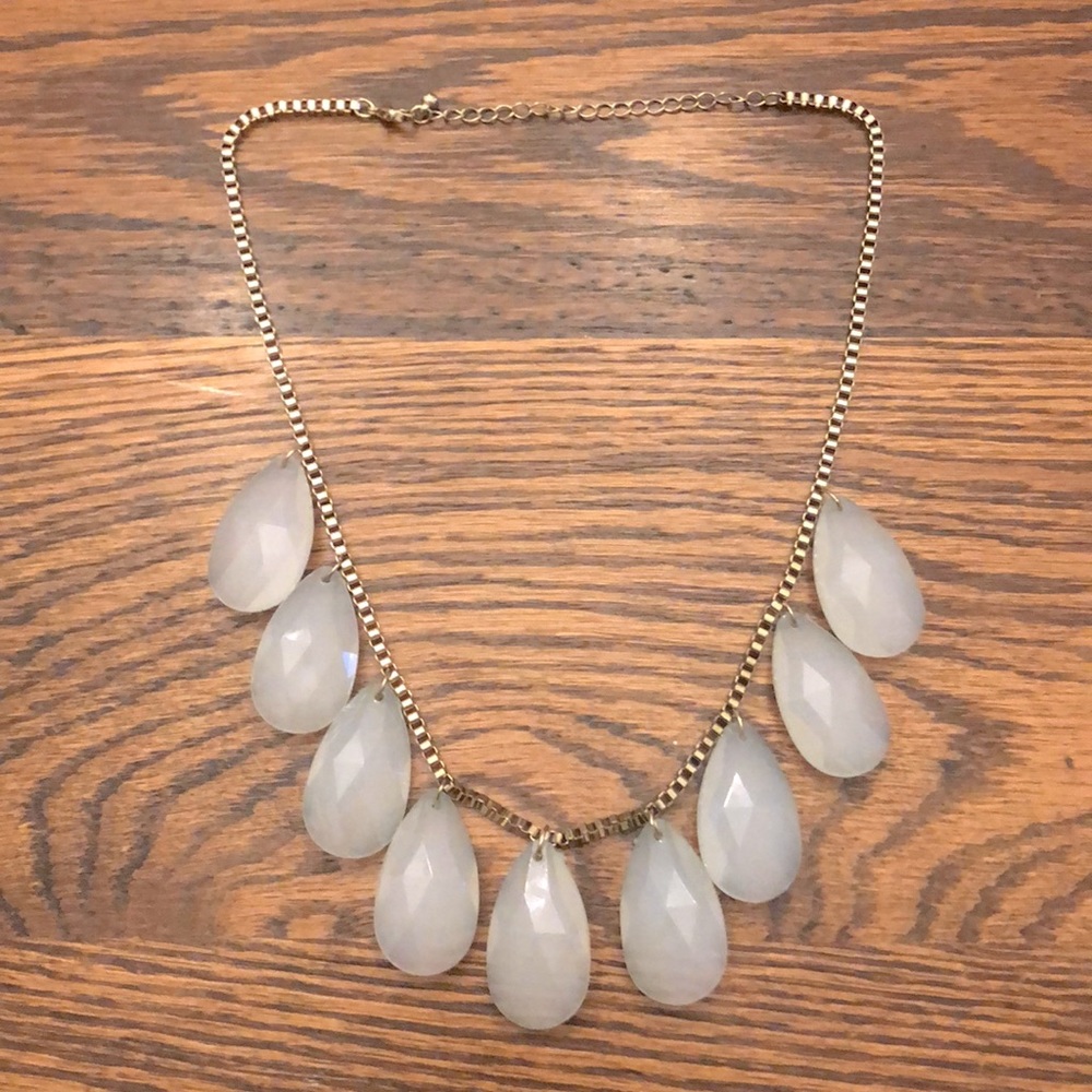 Aqua & gold fashion necklace